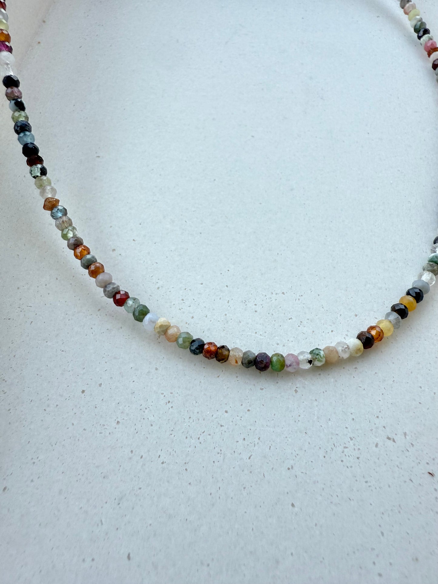 Mixed Gemstone Beaded Necklace