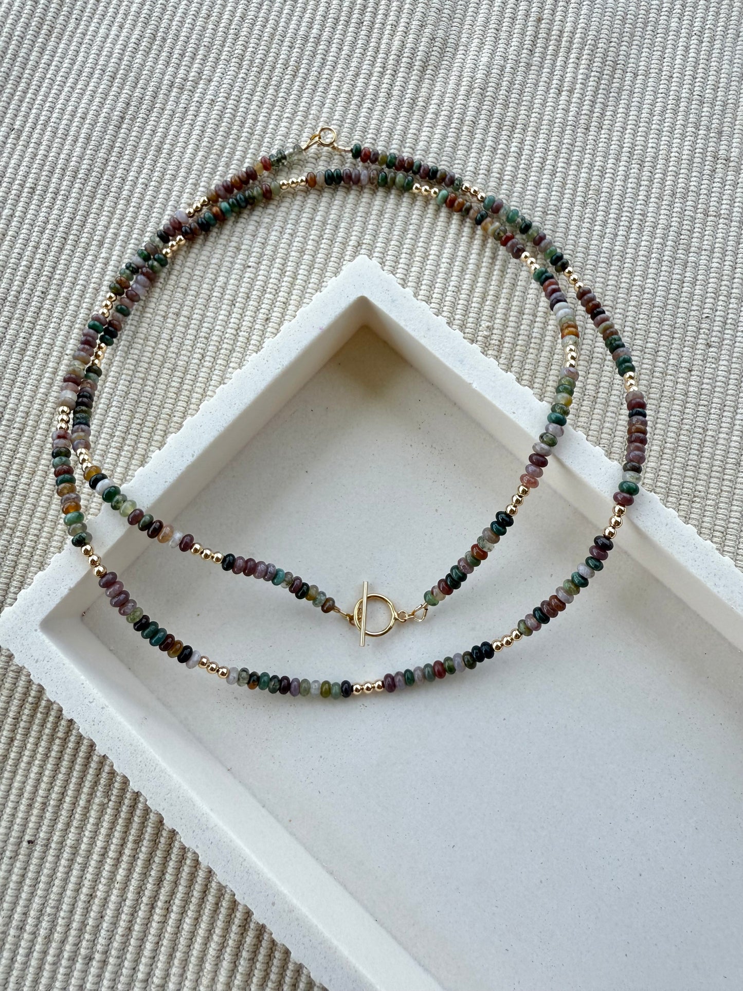 Indian Agate Beaded Necklace
