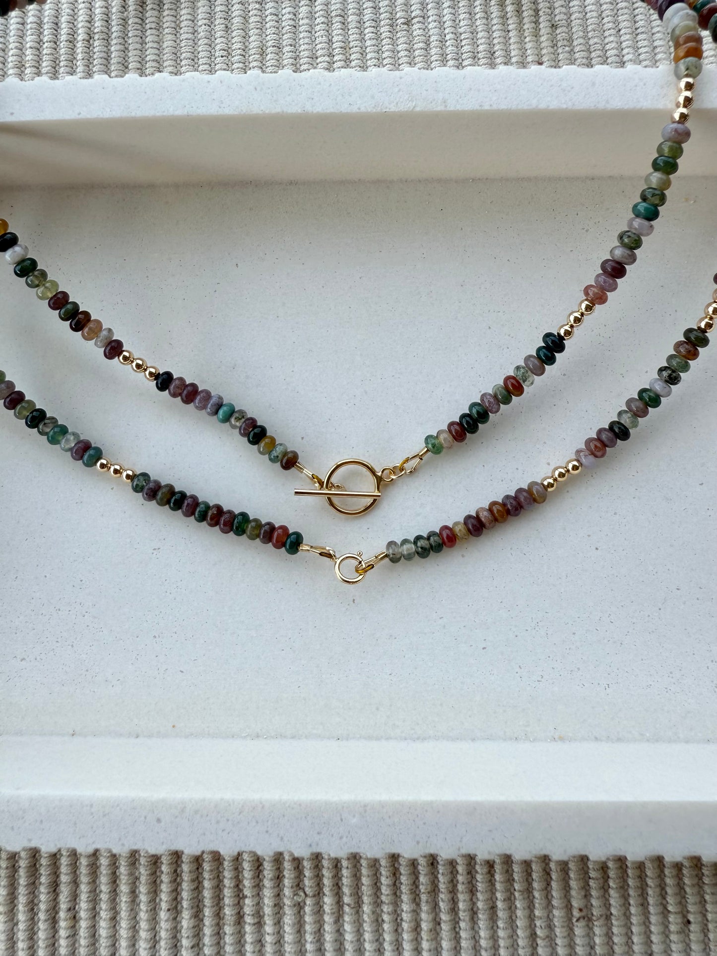 Indian Agate Beaded Necklace