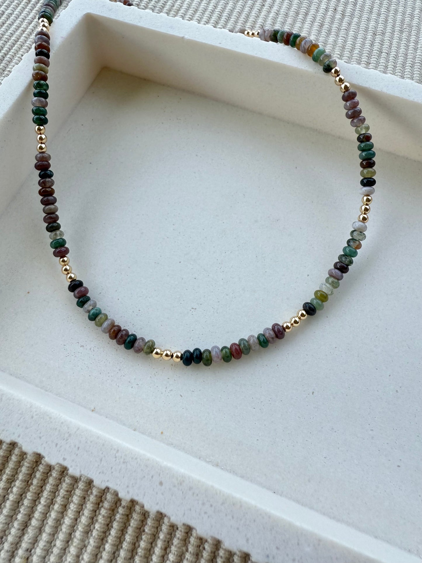 Indian Agate Beaded Necklace
