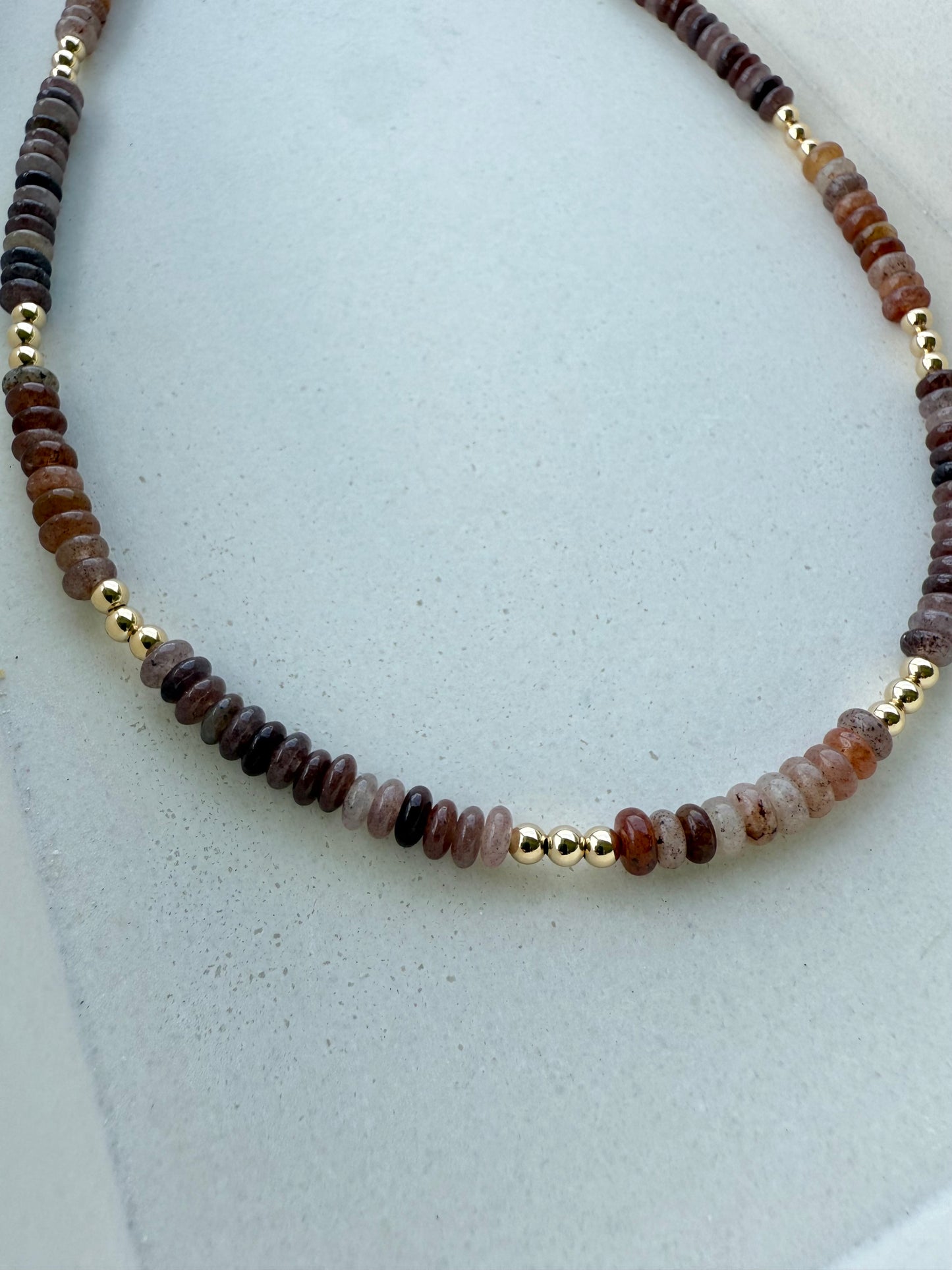 Purple Aventurine Beaded Necklace