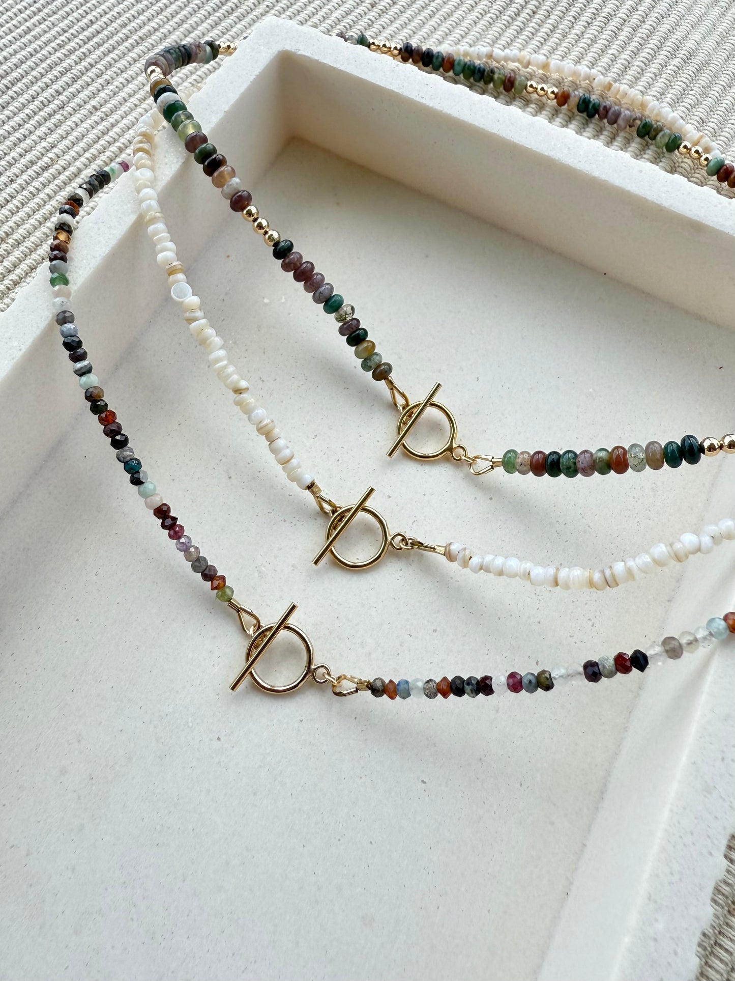 Indian Agate Beaded Necklace