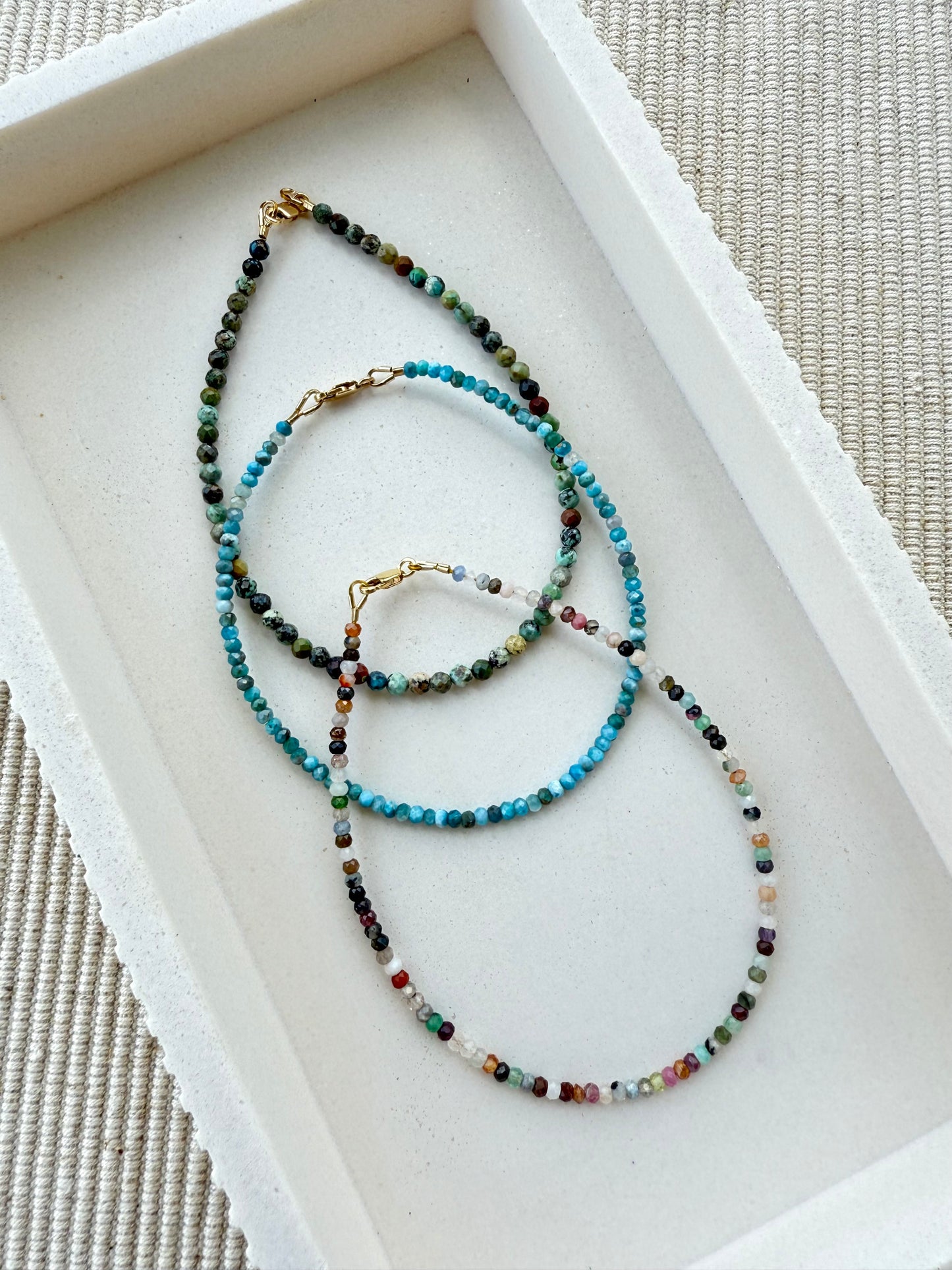 African Turquoise Beaded Anklet
