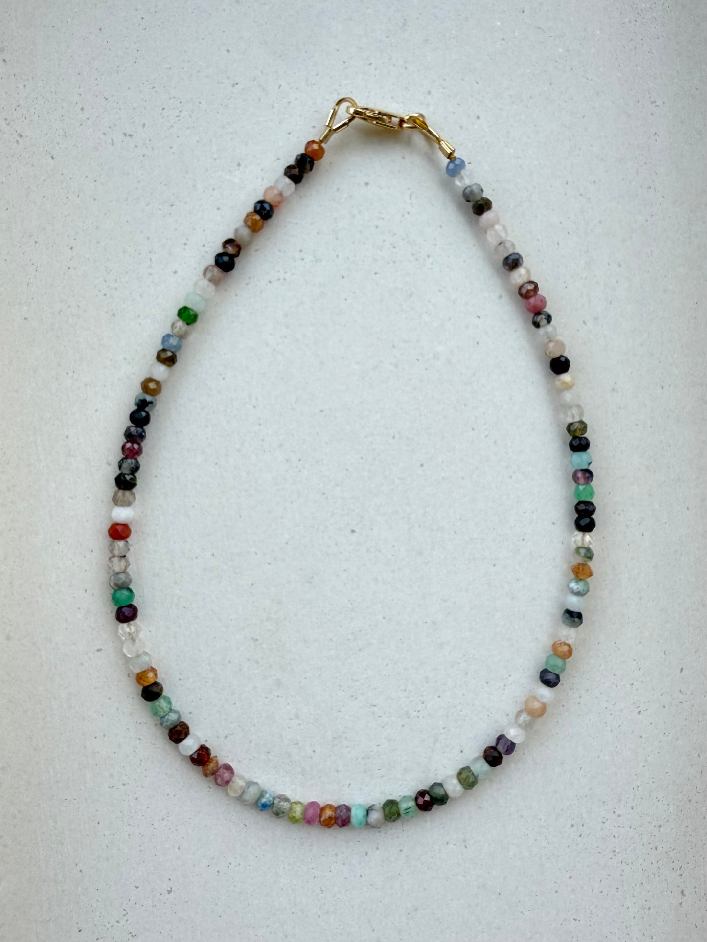 Mixed Gemstone Beaded Anklet