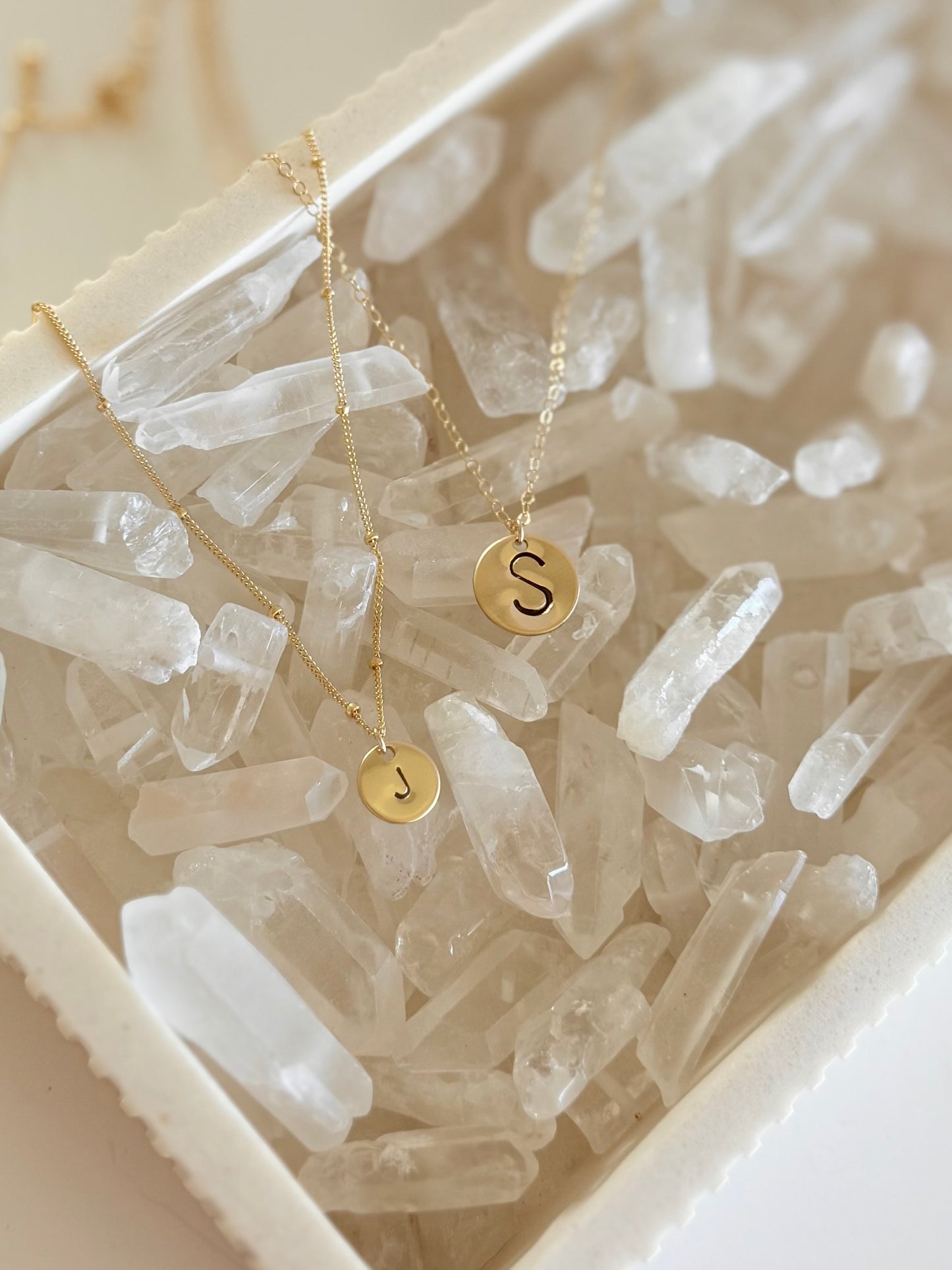 Hand-Stamped Initial Necklace