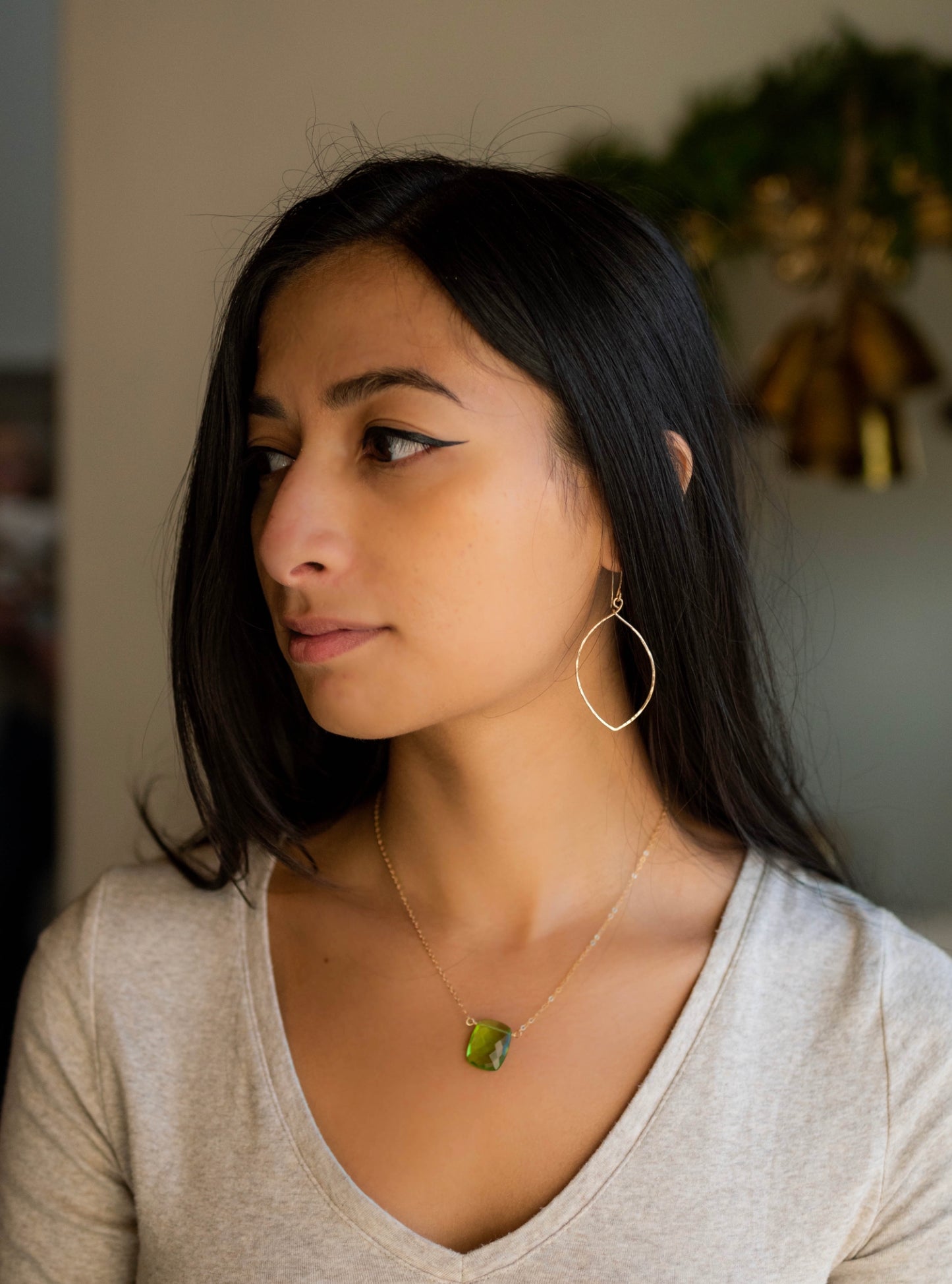 Faceted Peridot Necklace