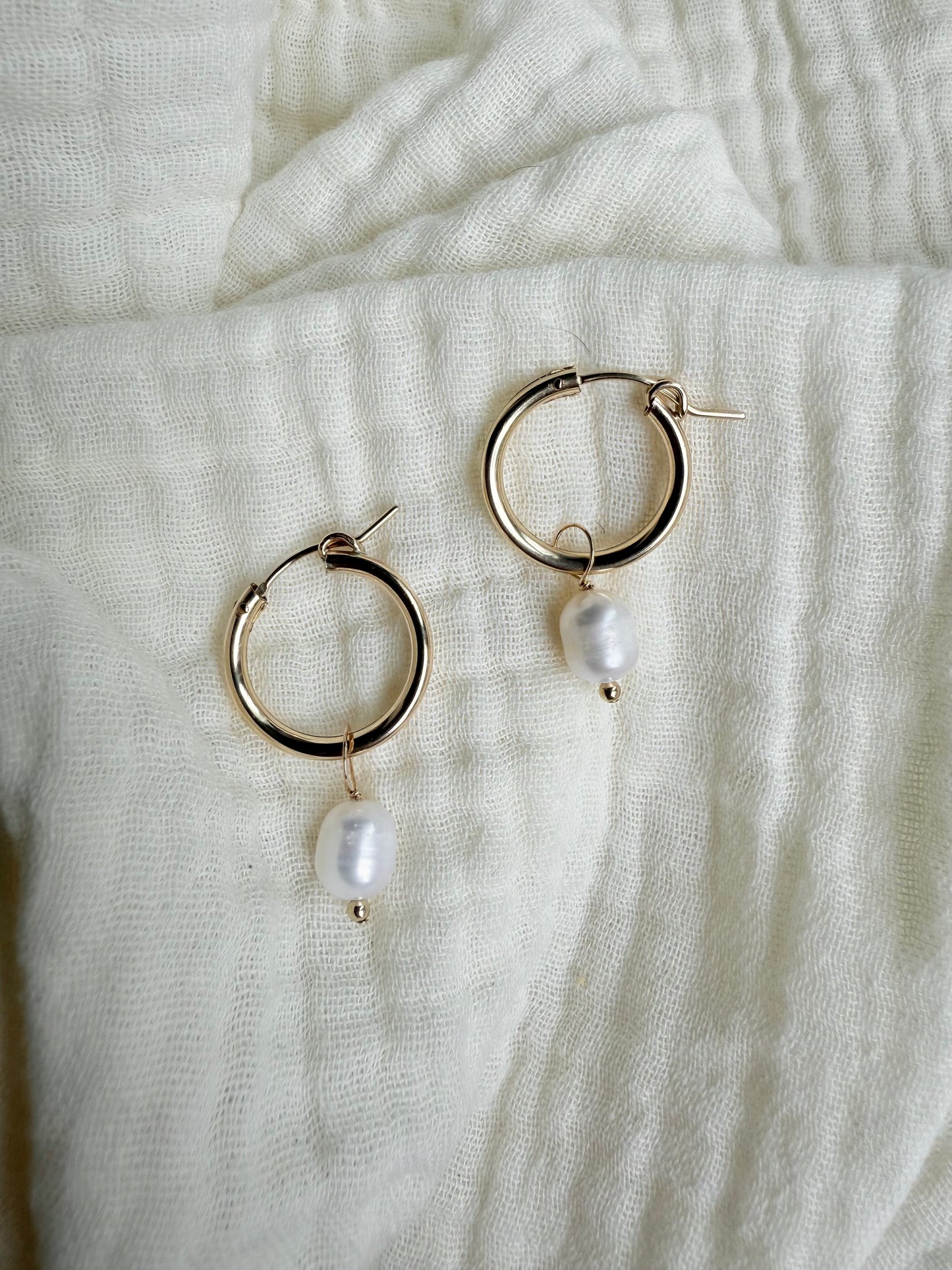 Freshwater Pearl Huggies