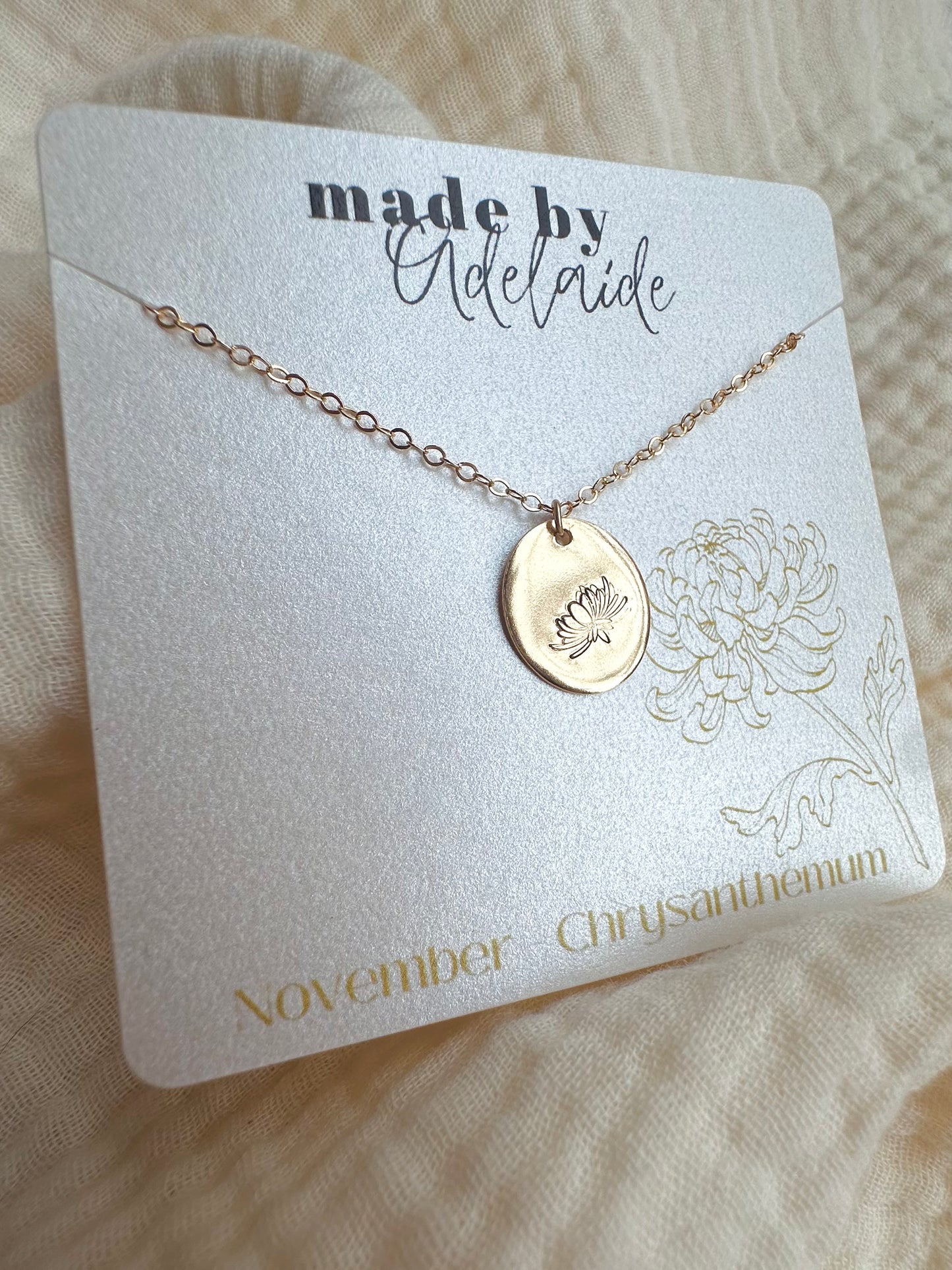 Birth Flower Necklace