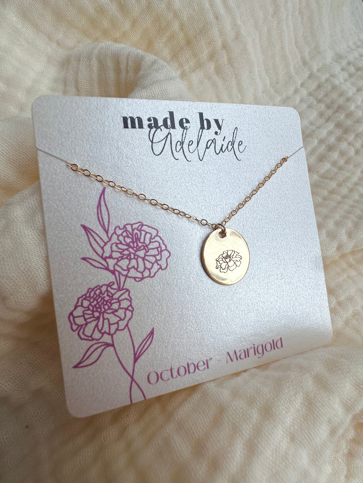 Birth Flower Necklace