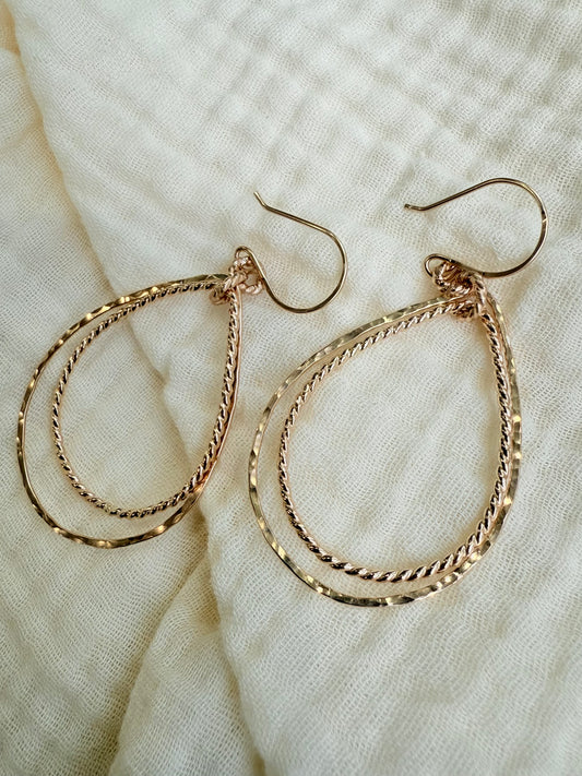 Double Tear Drop Hoops