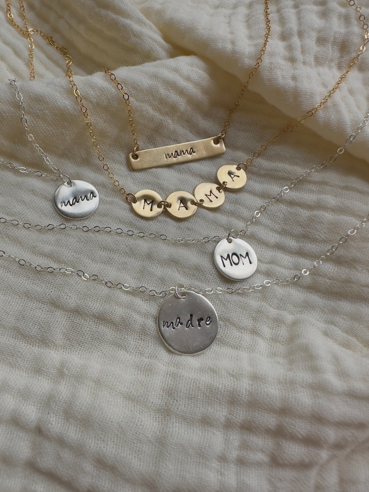 Mama Circle Disc Necklace
