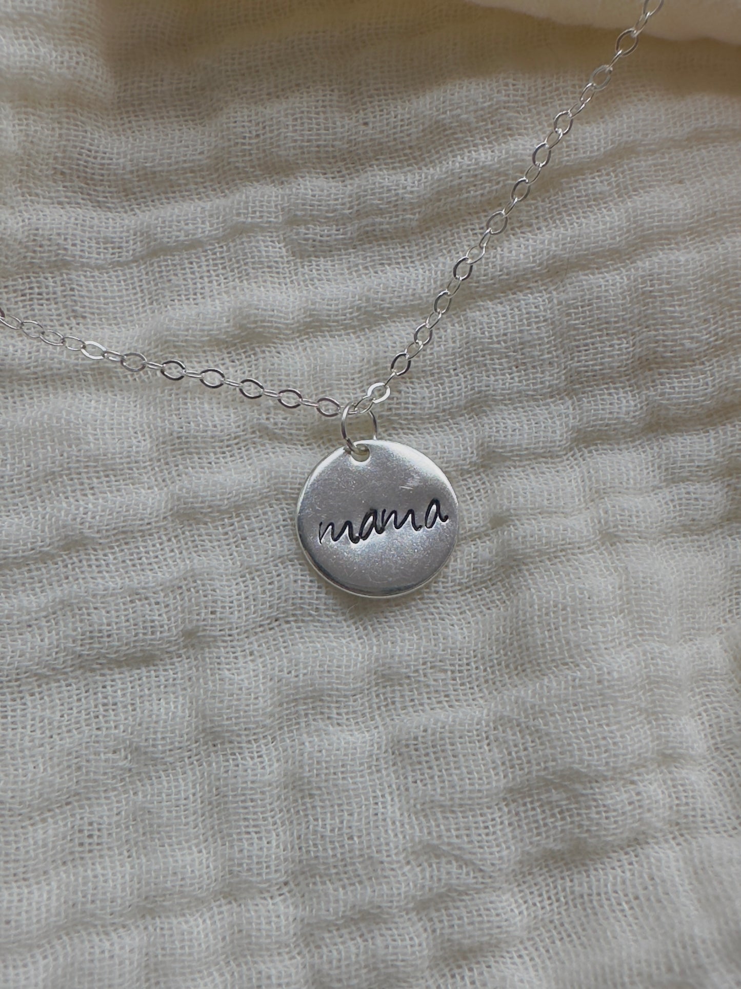 Mama Circle Disc Necklace