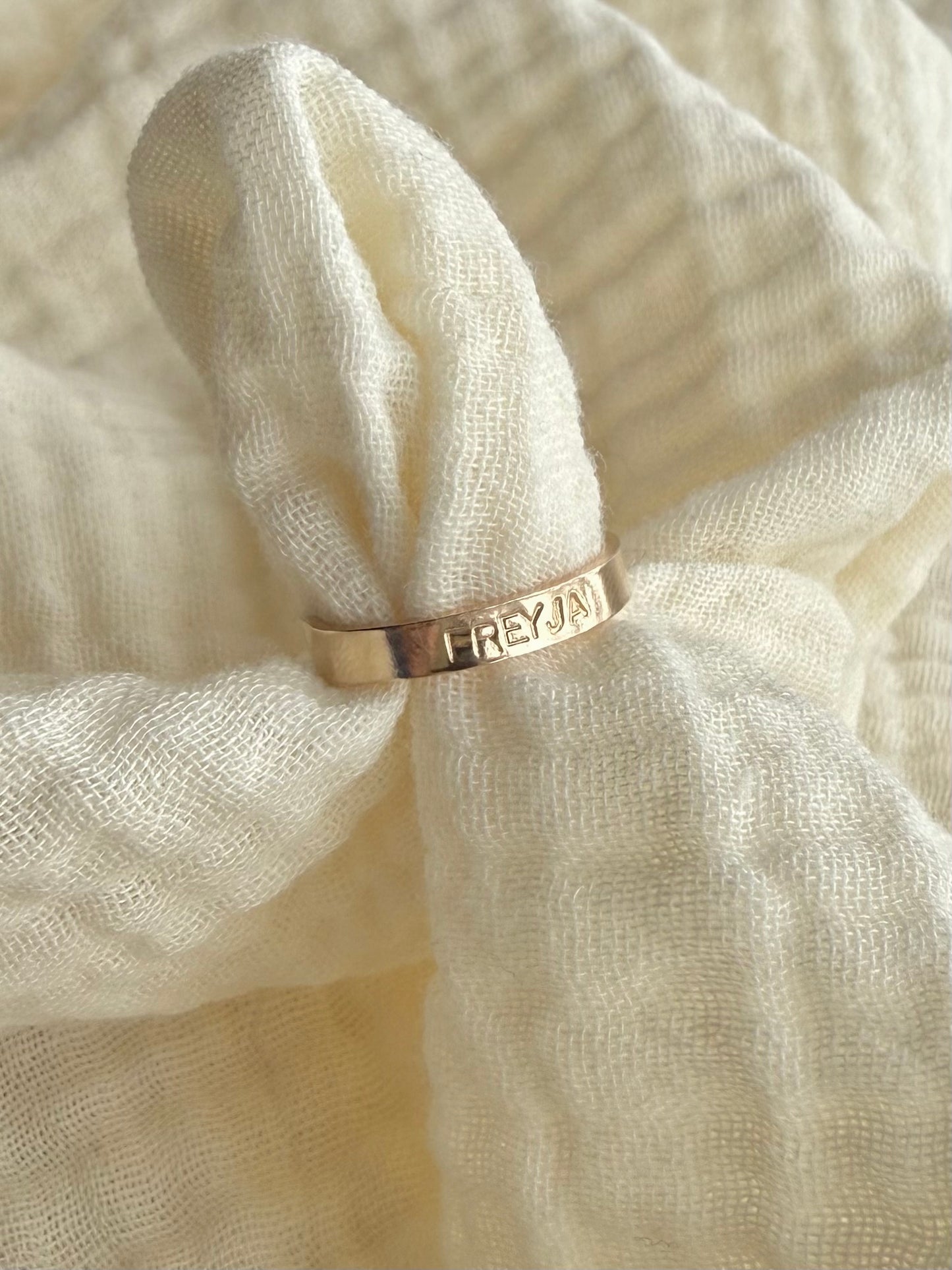 Flat Name Ring