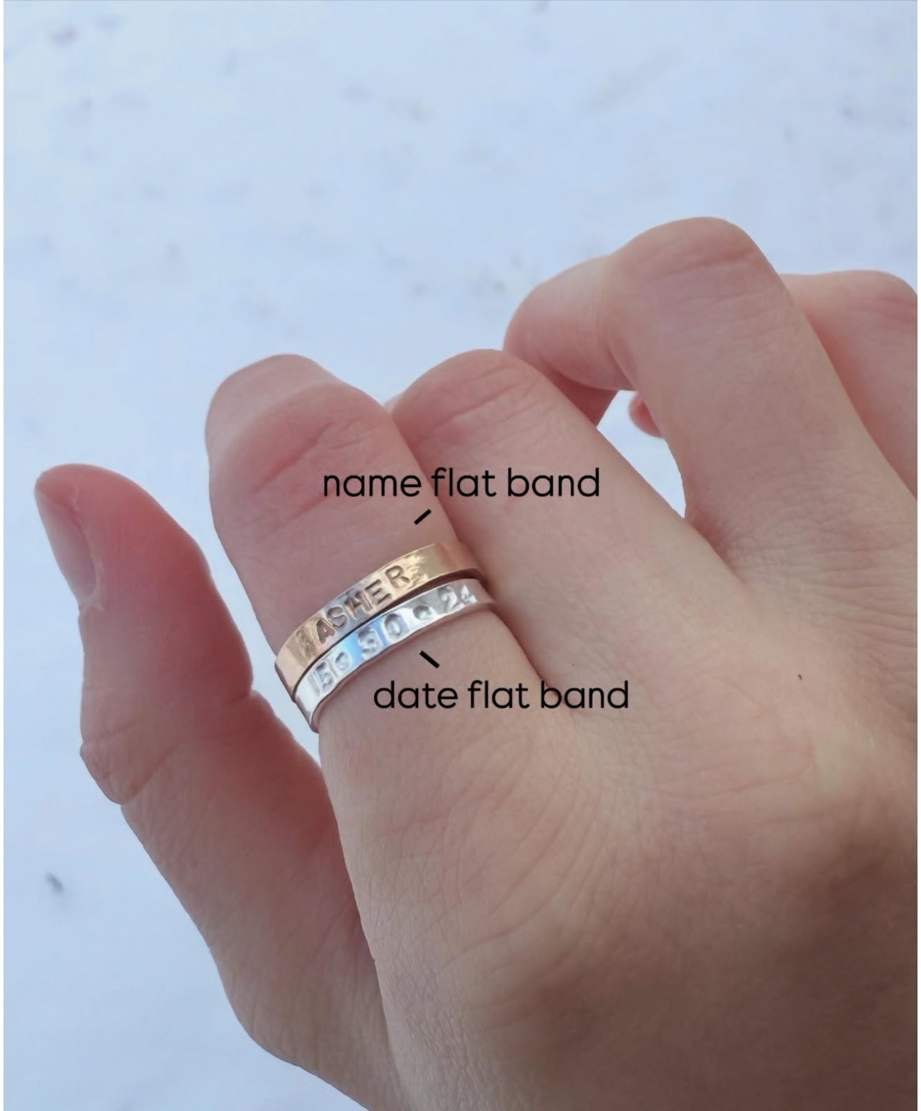 Flat Name Ring