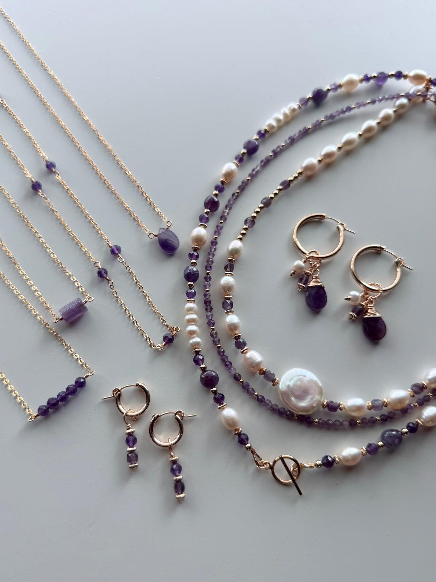 Amethyst Station Necklace