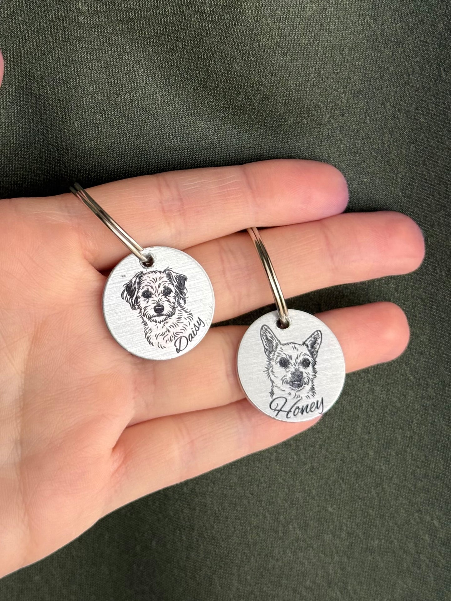 Pet Portrait Keychain
