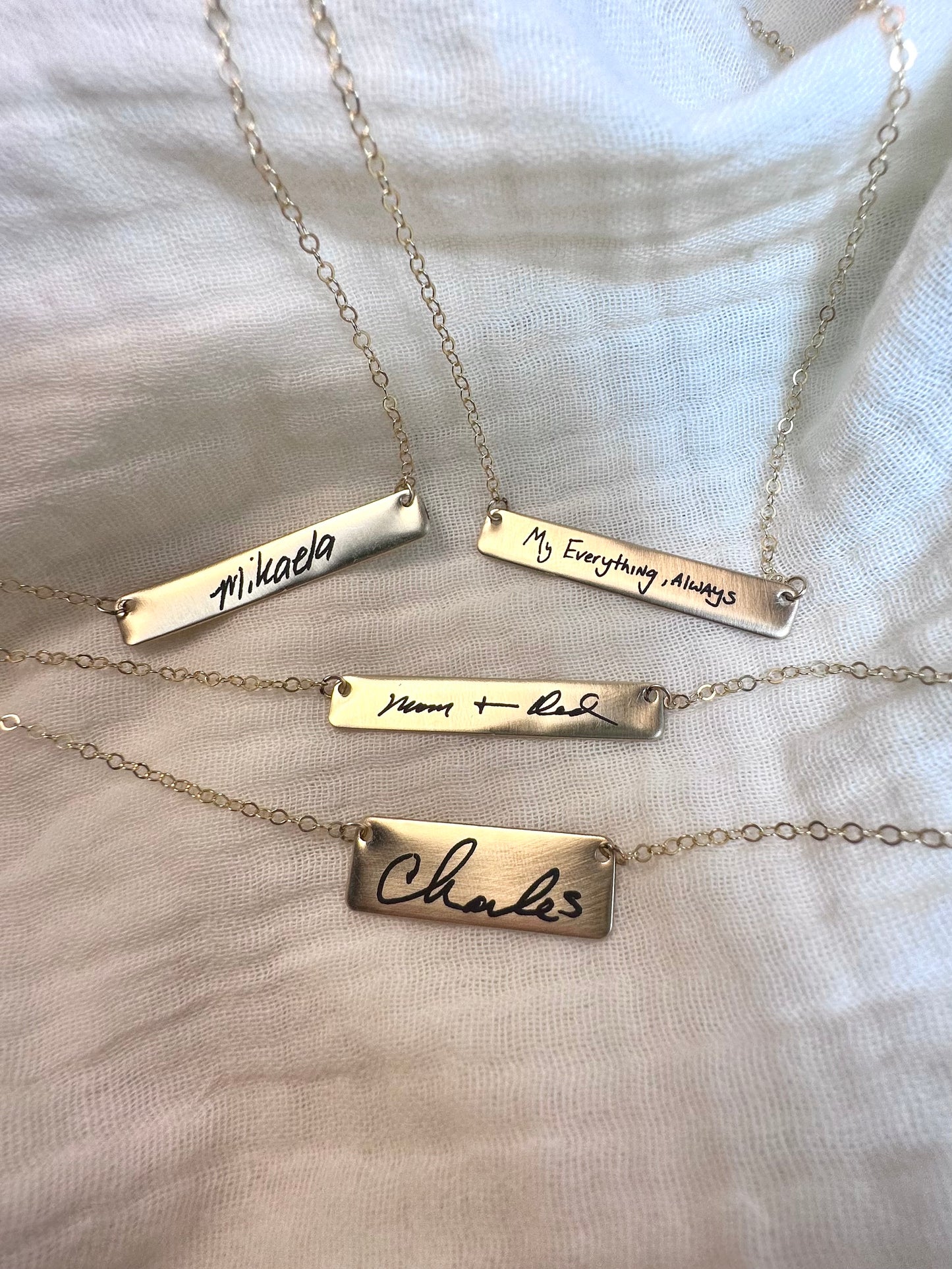 Handwriting Engraved Necklace