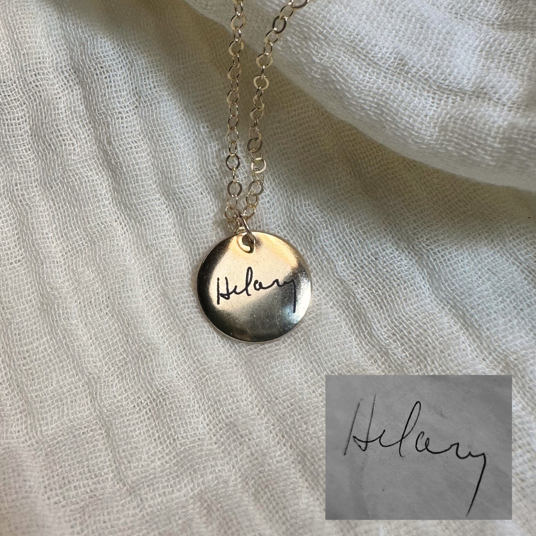 Handwriting Engraved Necklace