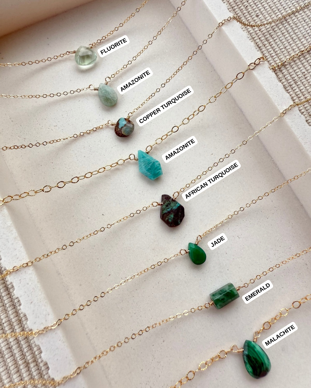 Amazonite Faceted Tear Drop Necklace