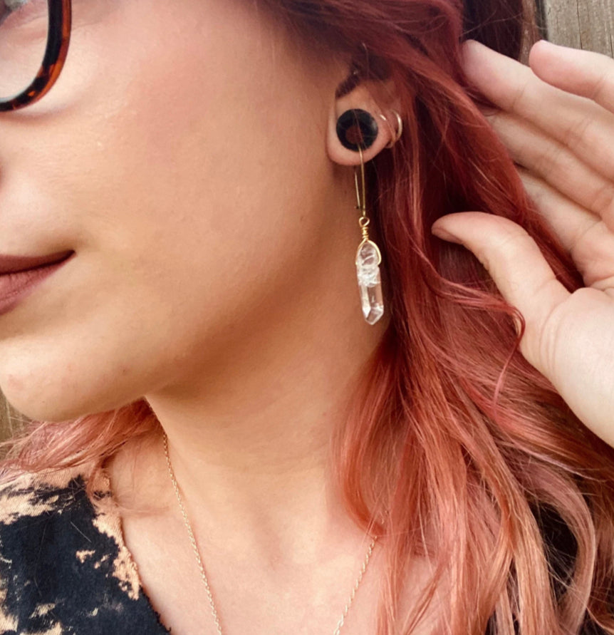 clear quartz dangles