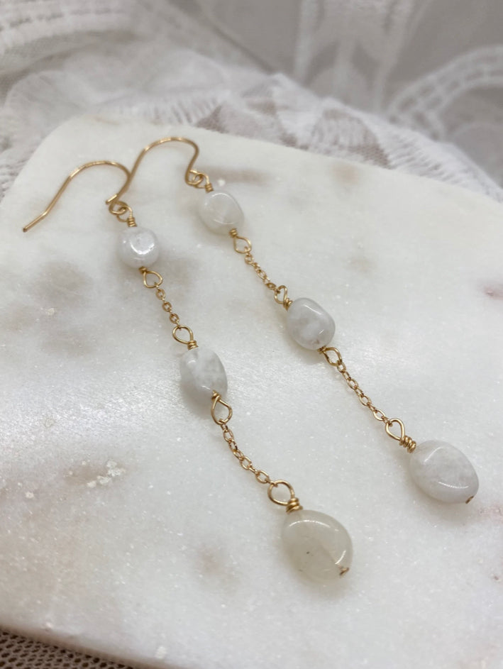 Moonstone Dangle Earrings