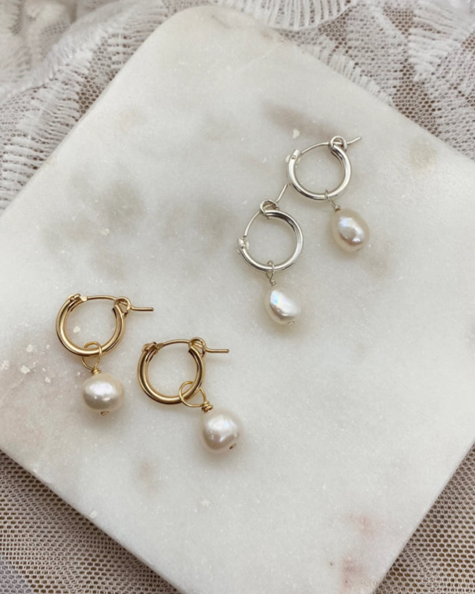 Freshwater Pearl Huggies