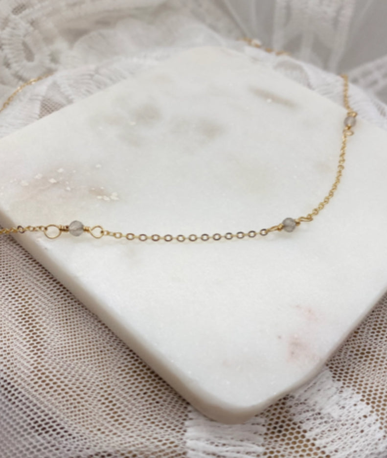 Dainty Labradorite Choker Necklace