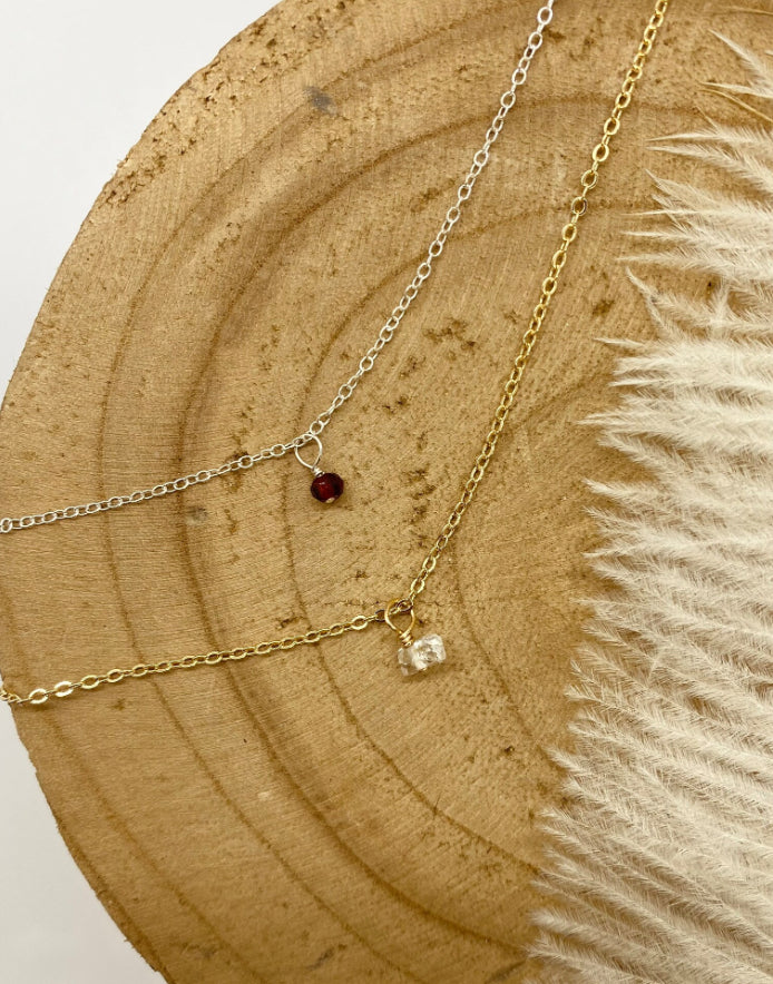 Birthstone Dangle Charms Necklace