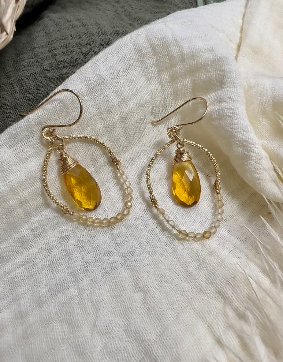 Citrine Sparkle Earrings