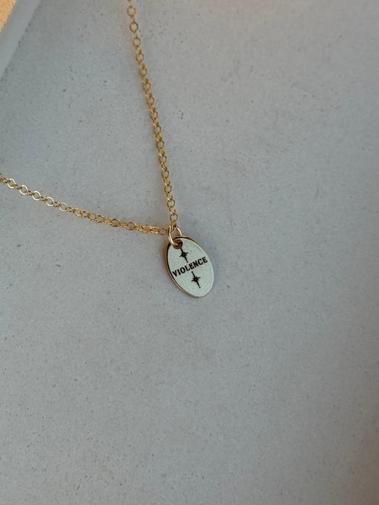 Violence Small Oval Necklace