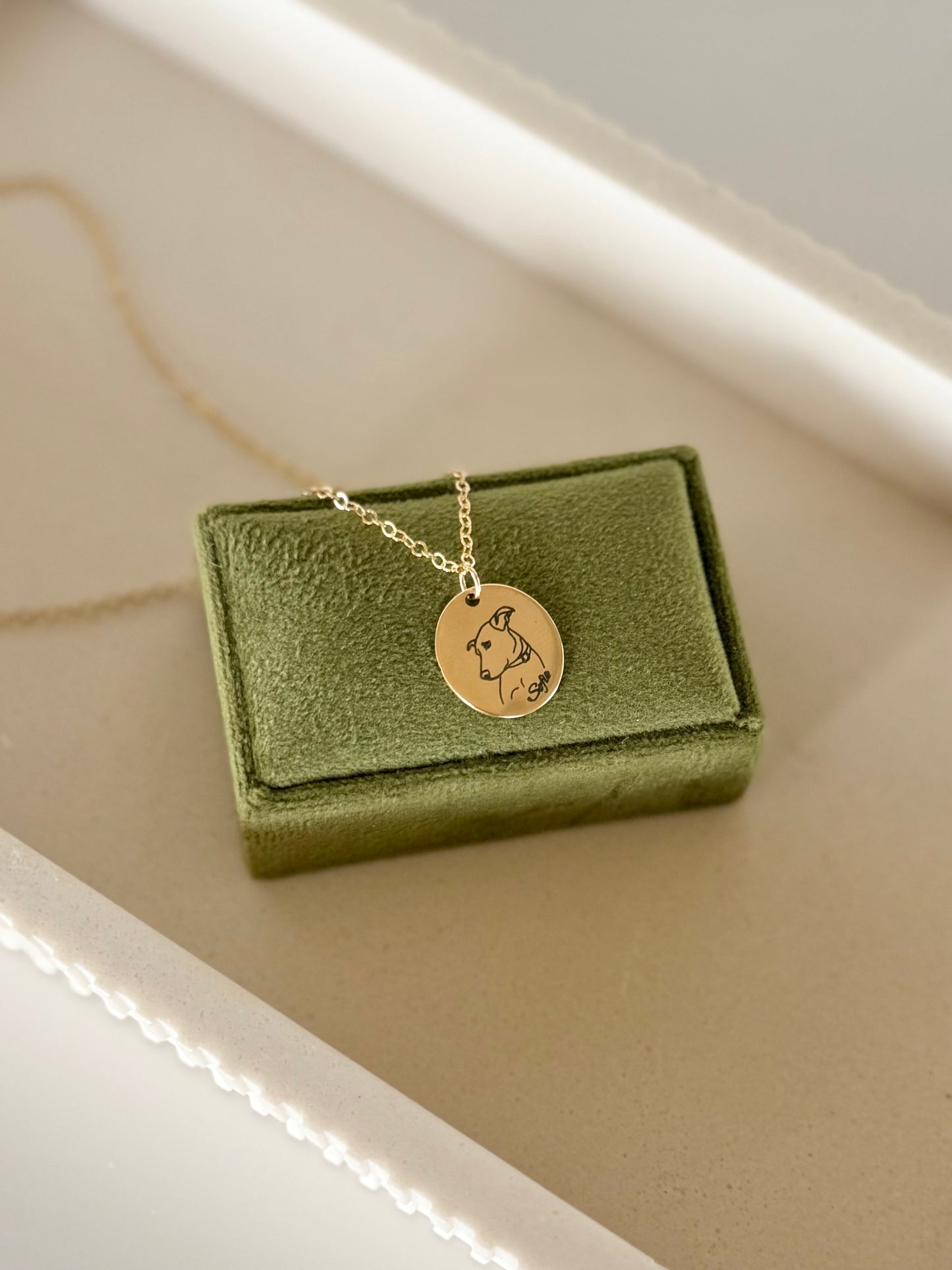 Pet Portrait Engraved Necklace