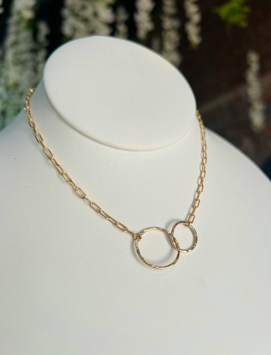 Double Circle Amy Necklace