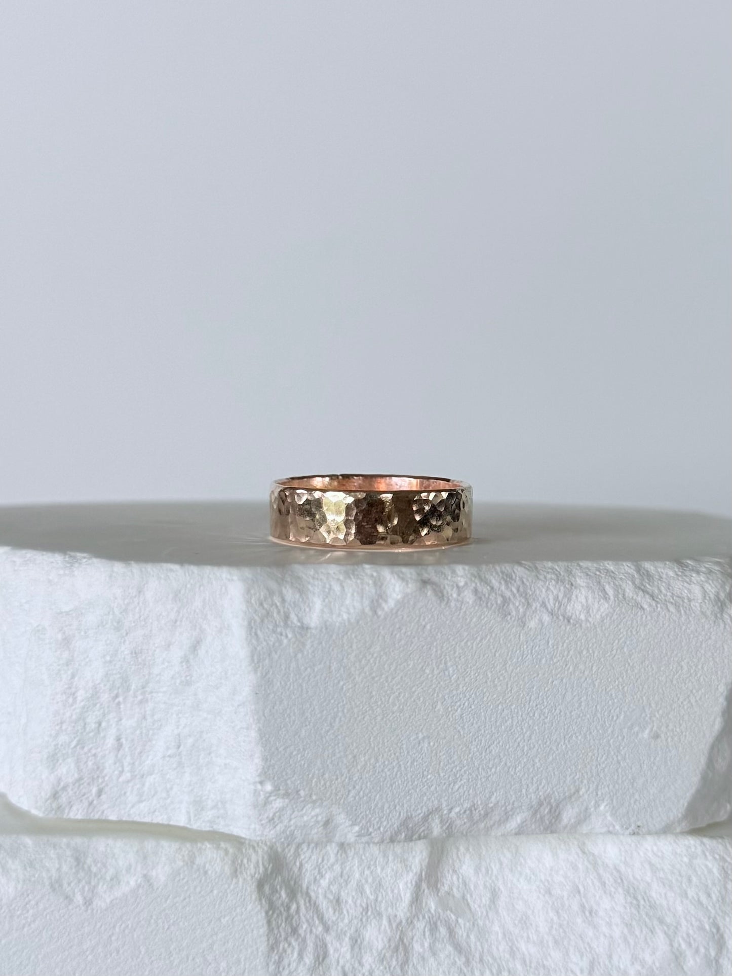 Extra Thick Flat Hammered Band