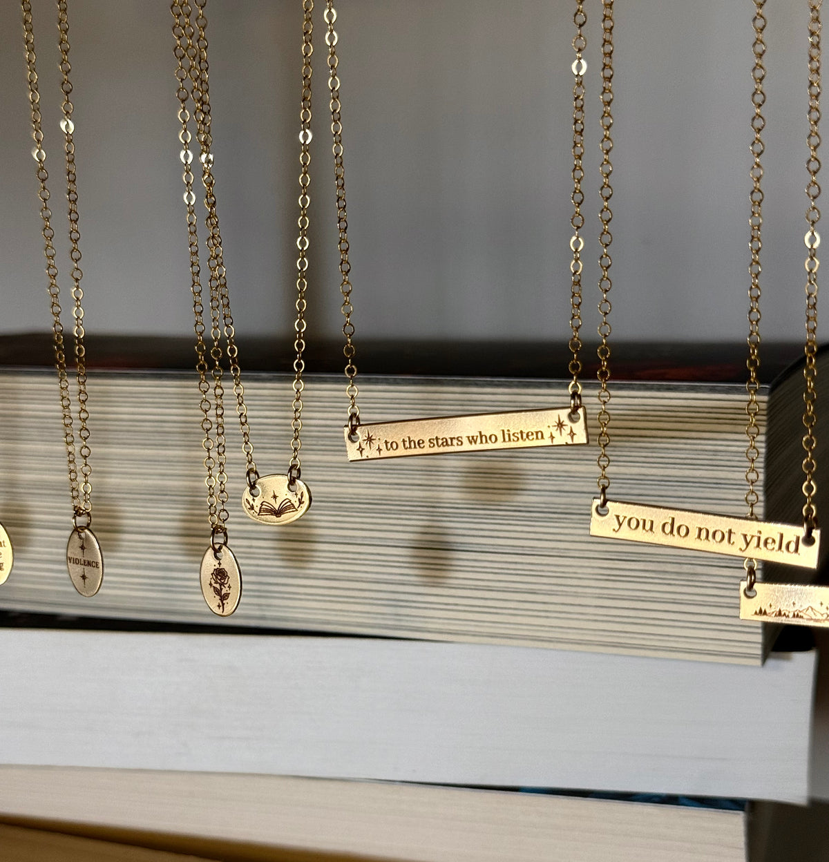 To The Stars Who Listen Bar Necklace