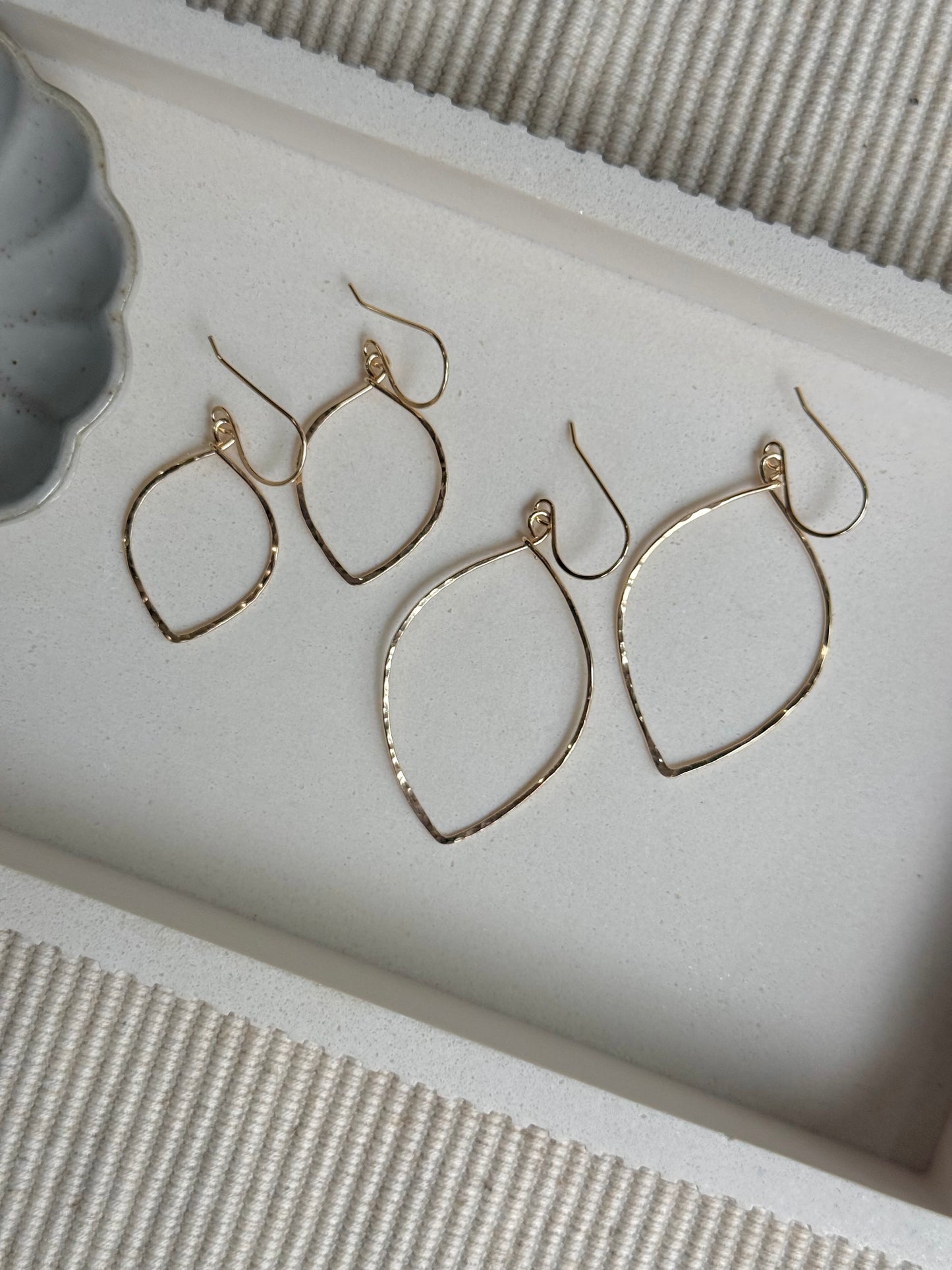 Petal Hammered Hoops