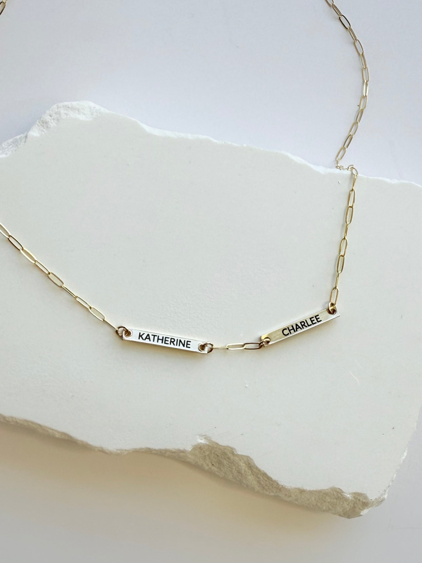 Multiple Name Bar Necklace