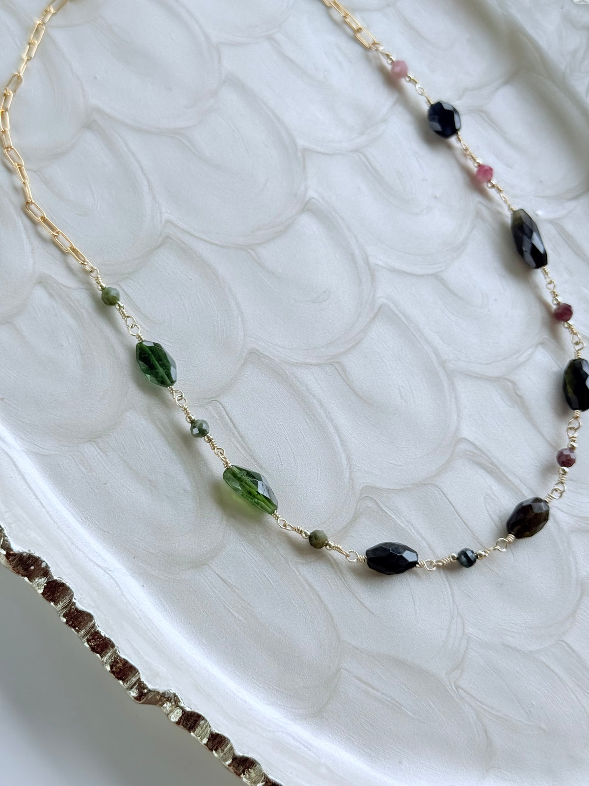 Tourmaline Station Necklace