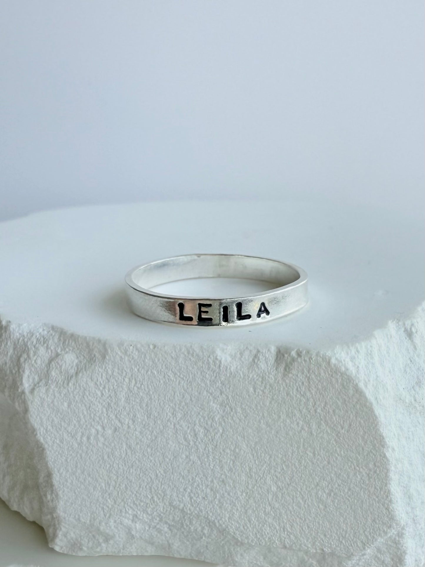 Flat Name Ring