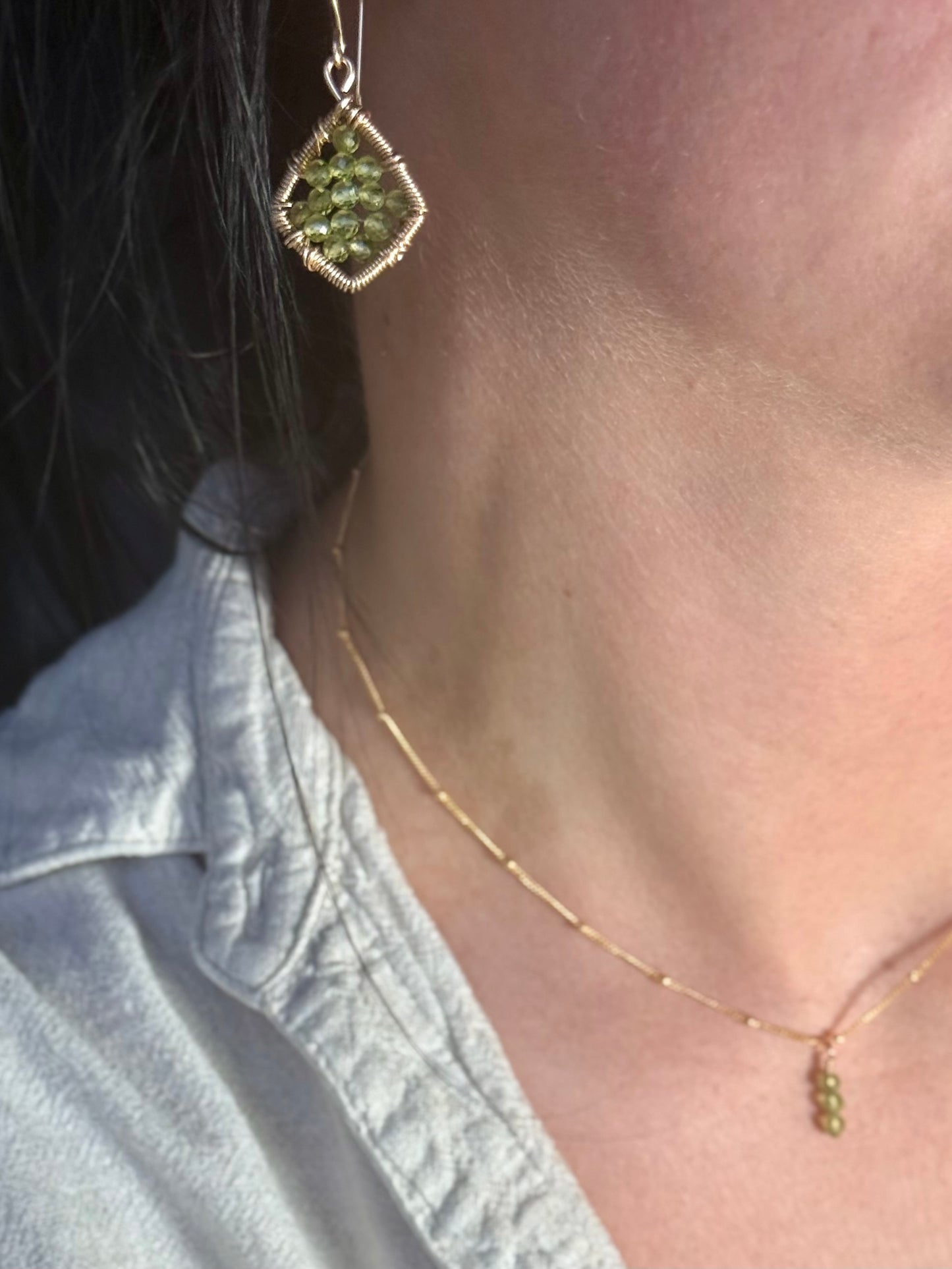Peridot Kite Earrings