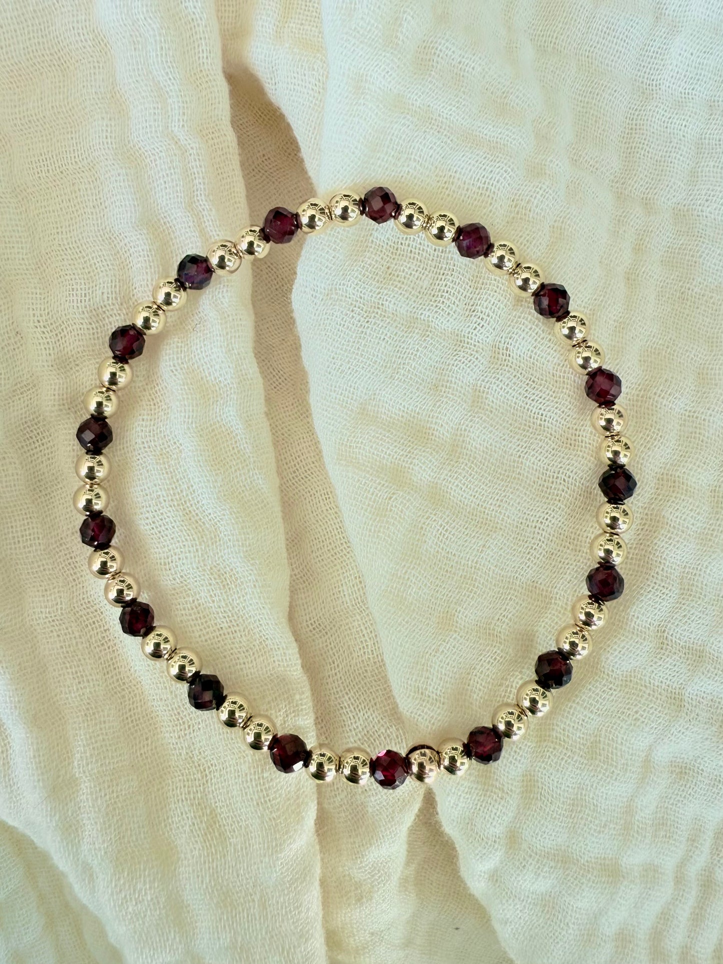 Garnet Bracelet - January Birthstone