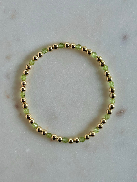 Peridot Bracelet - August Birthstone