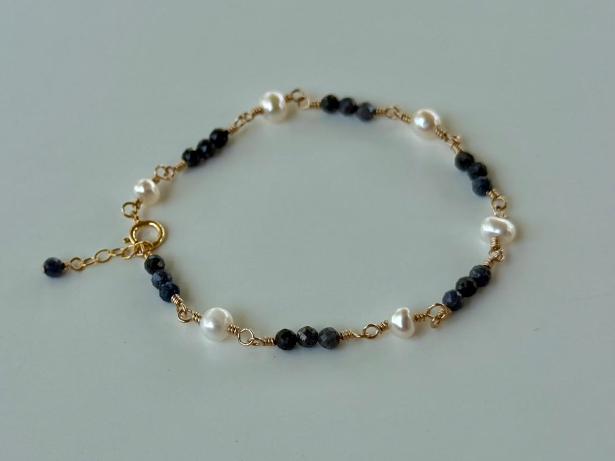 Sapphire + Pearl Bracelet