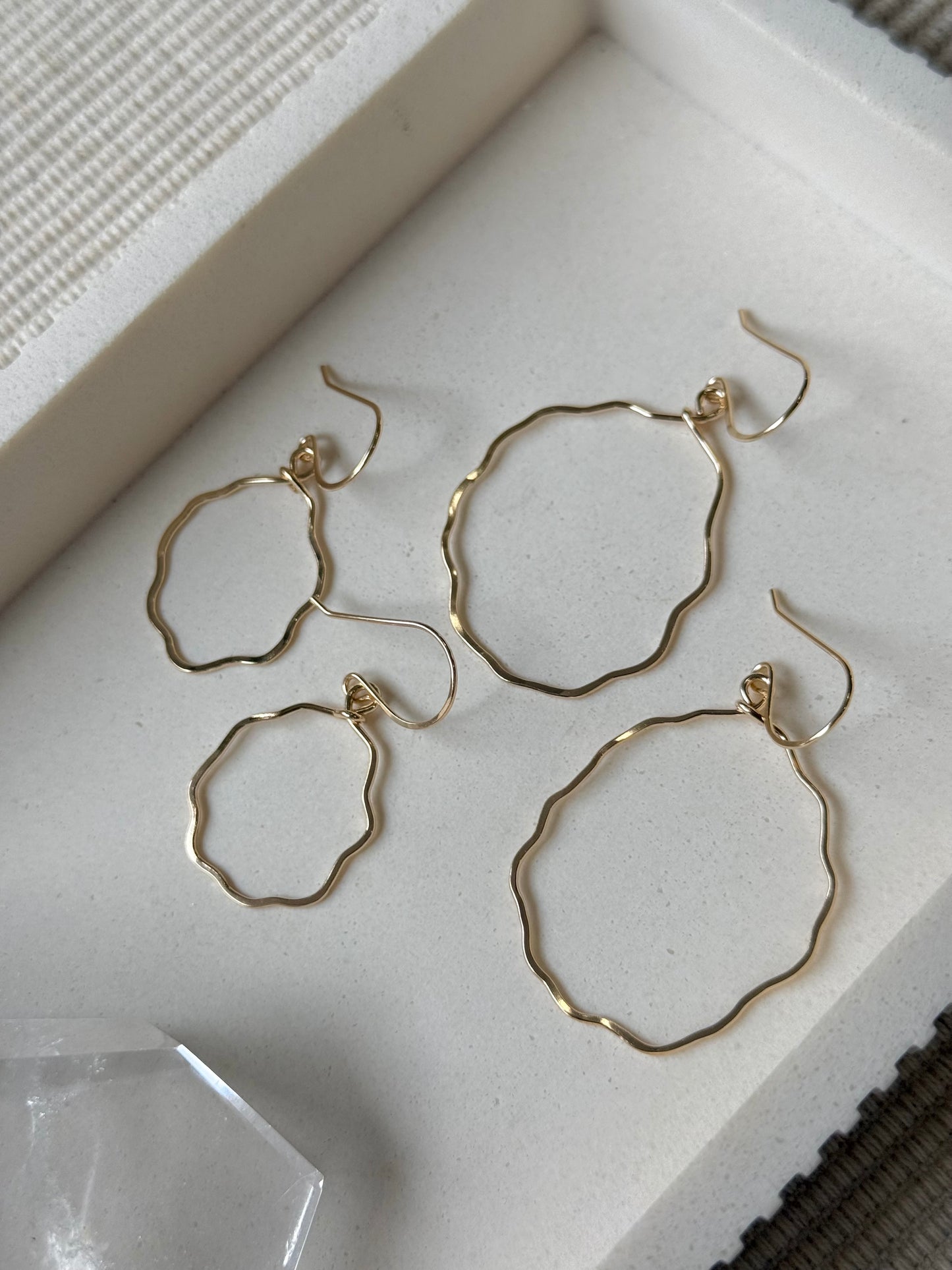 Squiggle Uneven Hoop Earrings