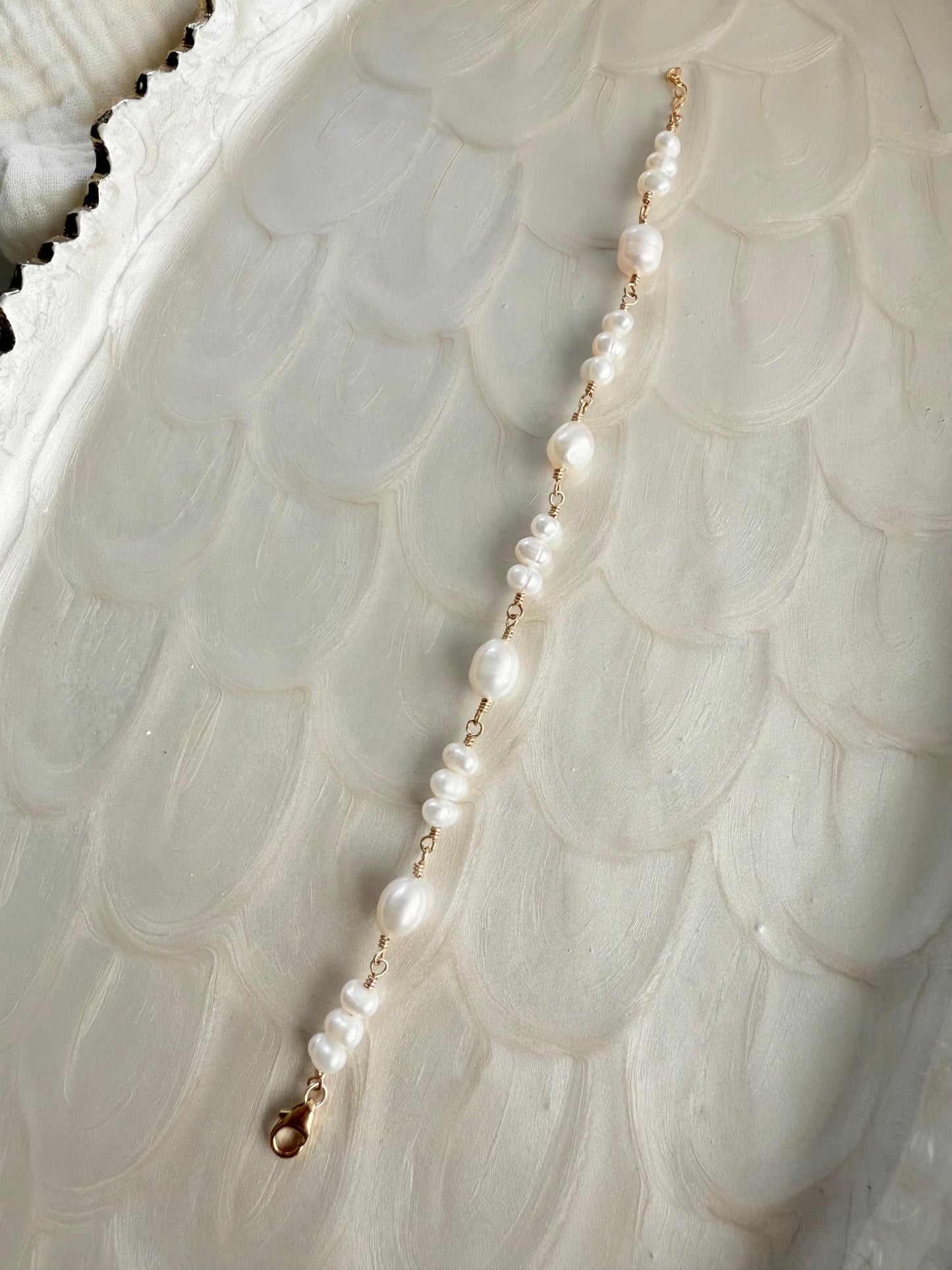 Freshwater Pearl Cascade Bracelet
