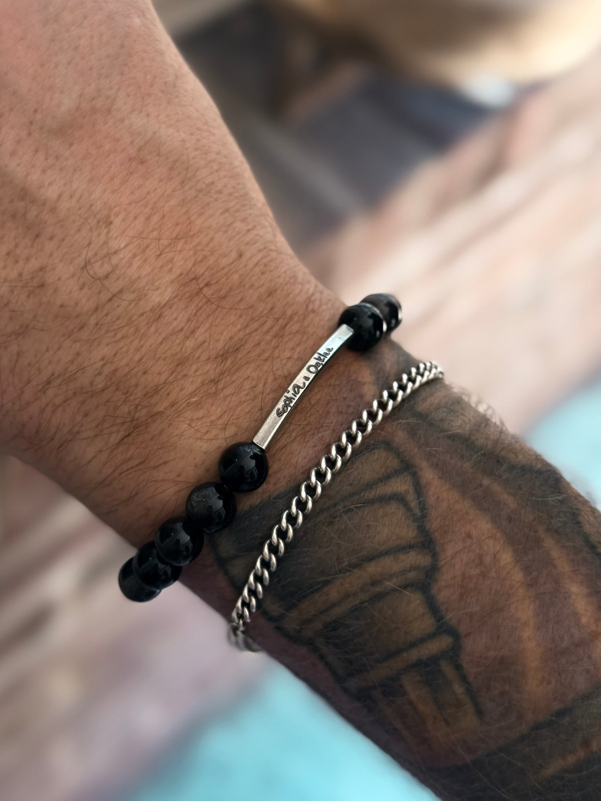 Handwriting Beaded Bracelet