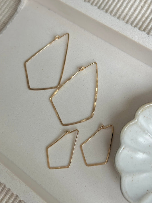 Kite Hammered Threader Hoops