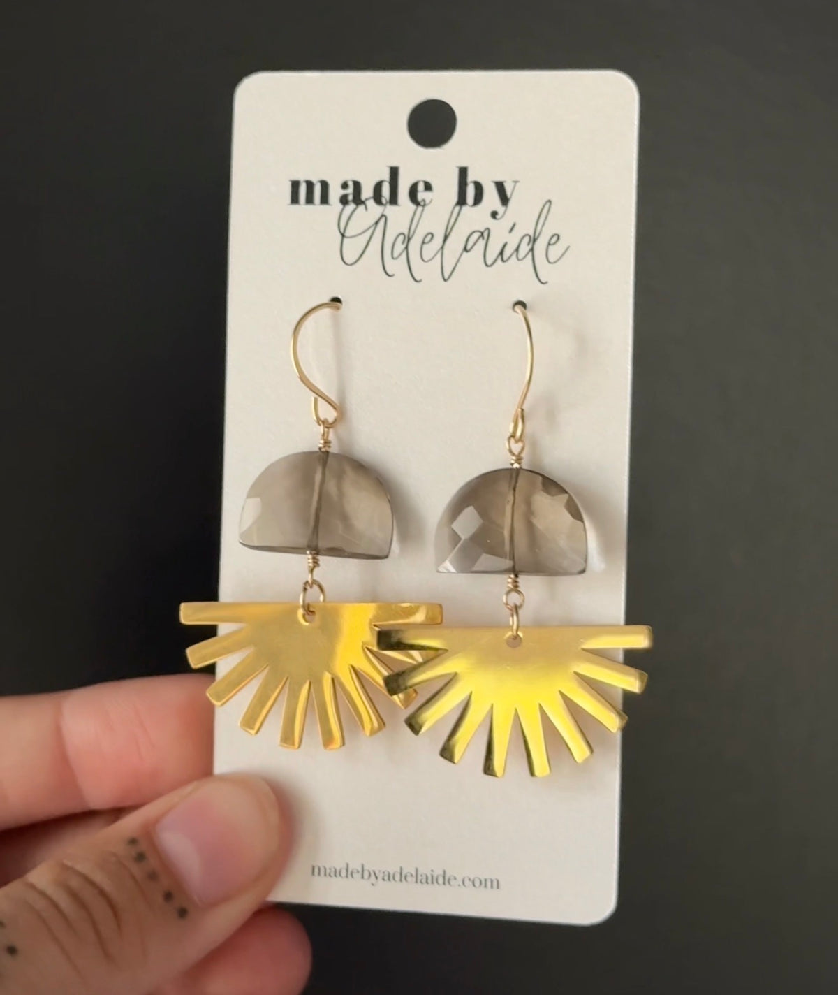 Smokey Quartz Dangle Earrings