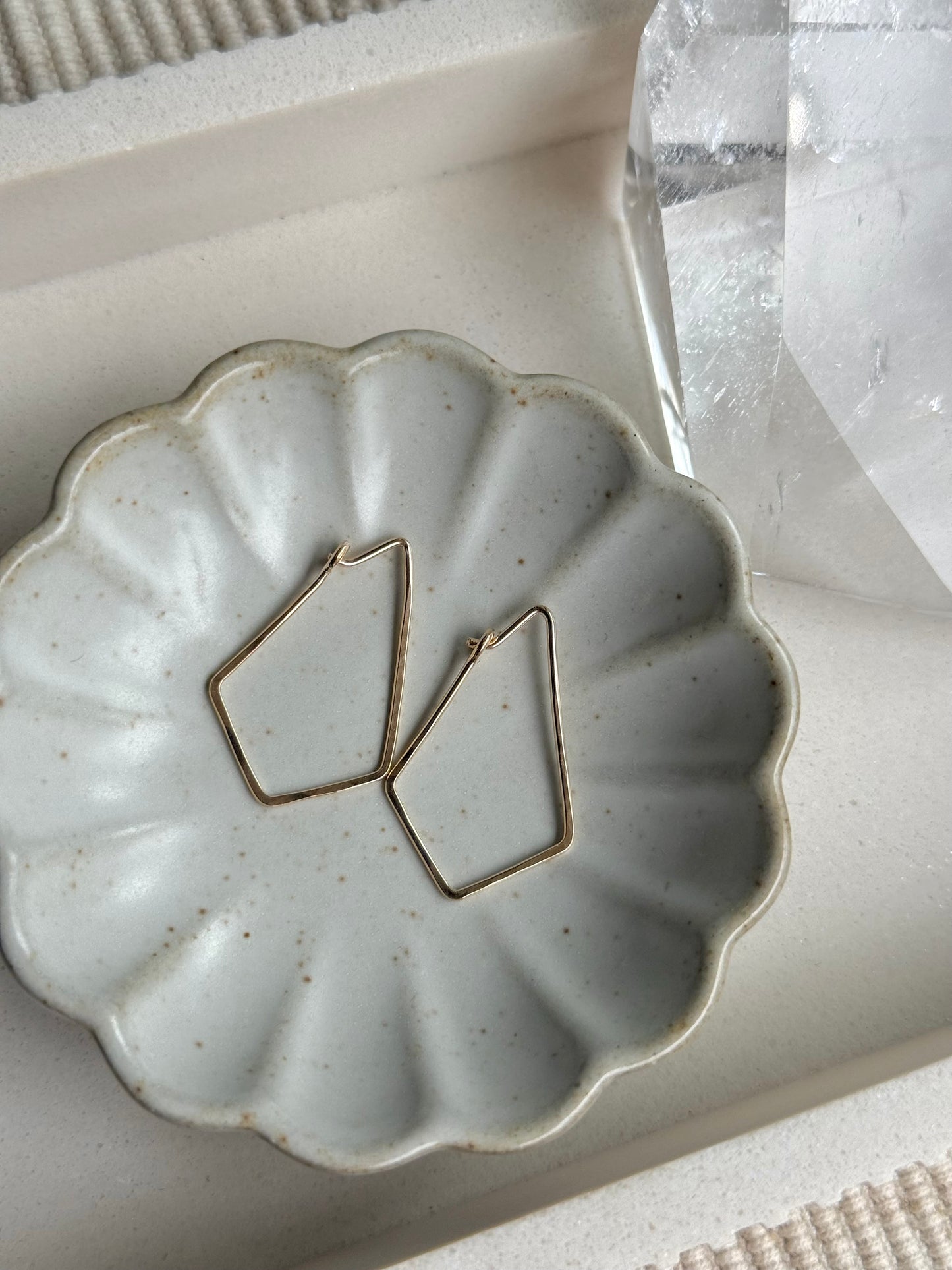 Kite Hammered Threader Hoops