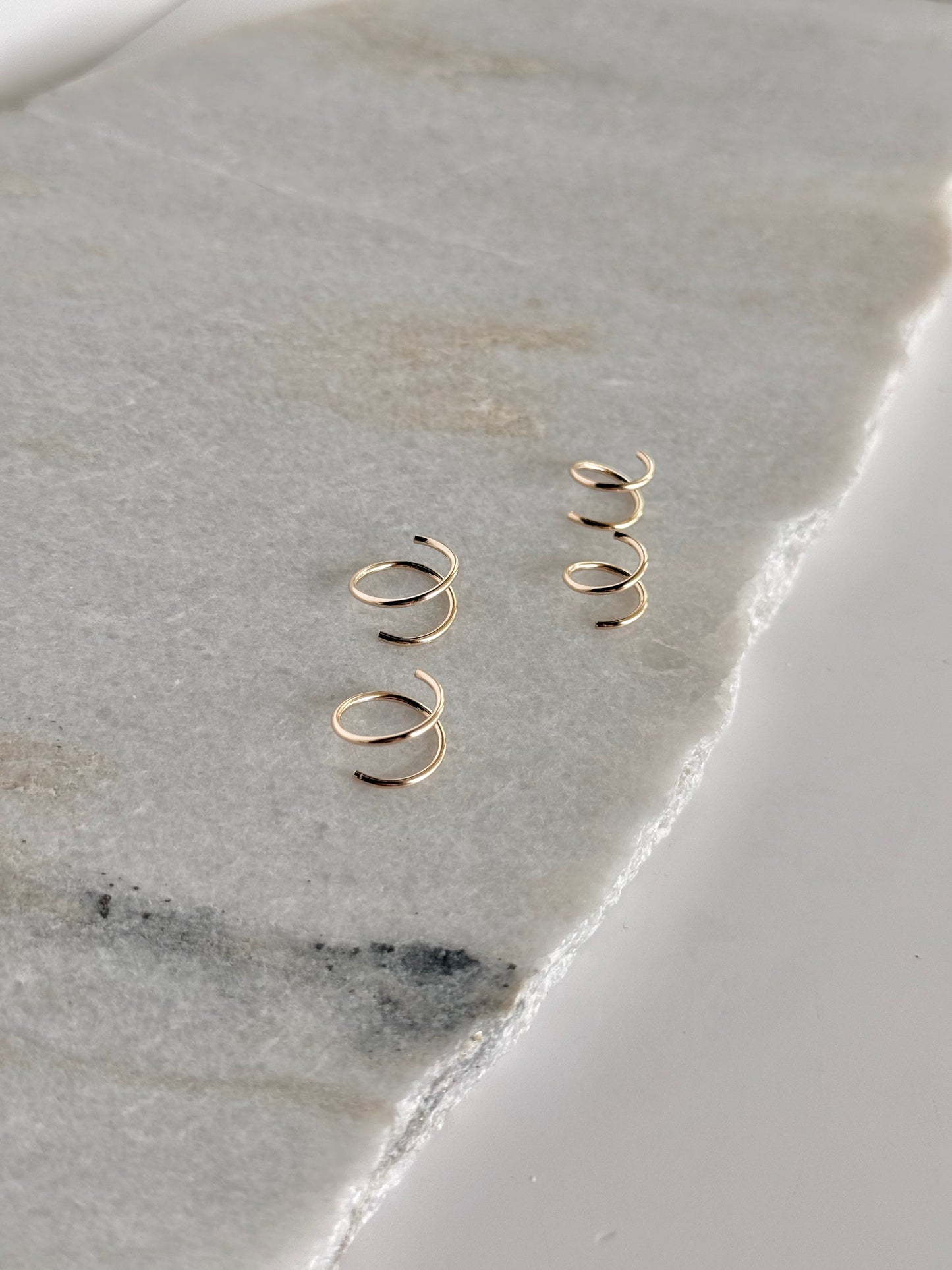 Faux Double Piercing Hoops