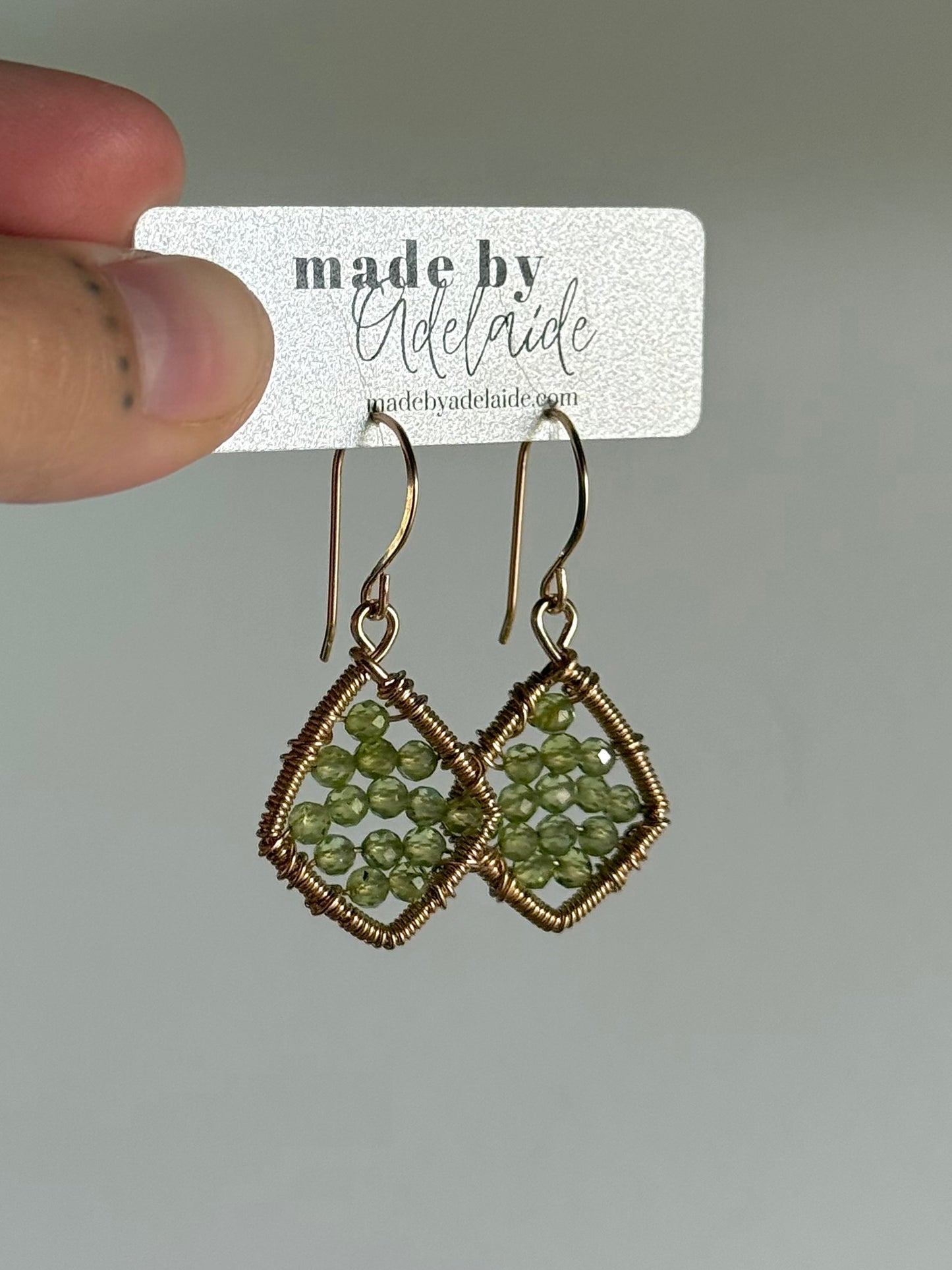 Peridot Kite Earrings